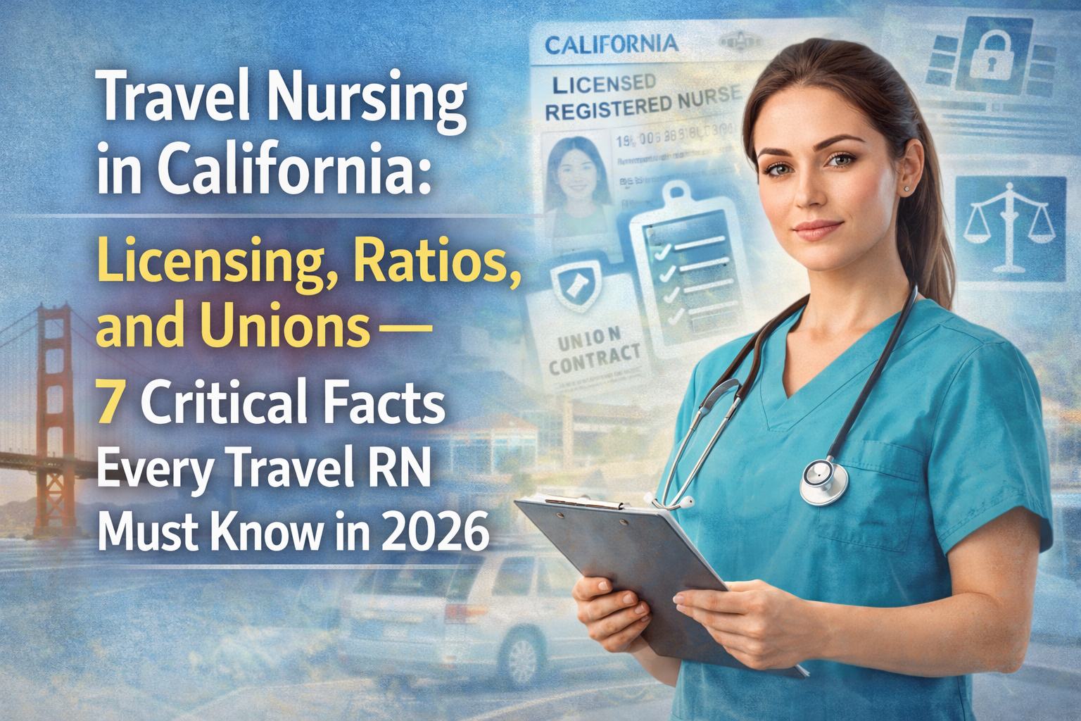 Planning Travel Nursing in California: Licensing, Ratios, and Unions — 7 Critical Facts Every Travel RN Must Know in 2026.