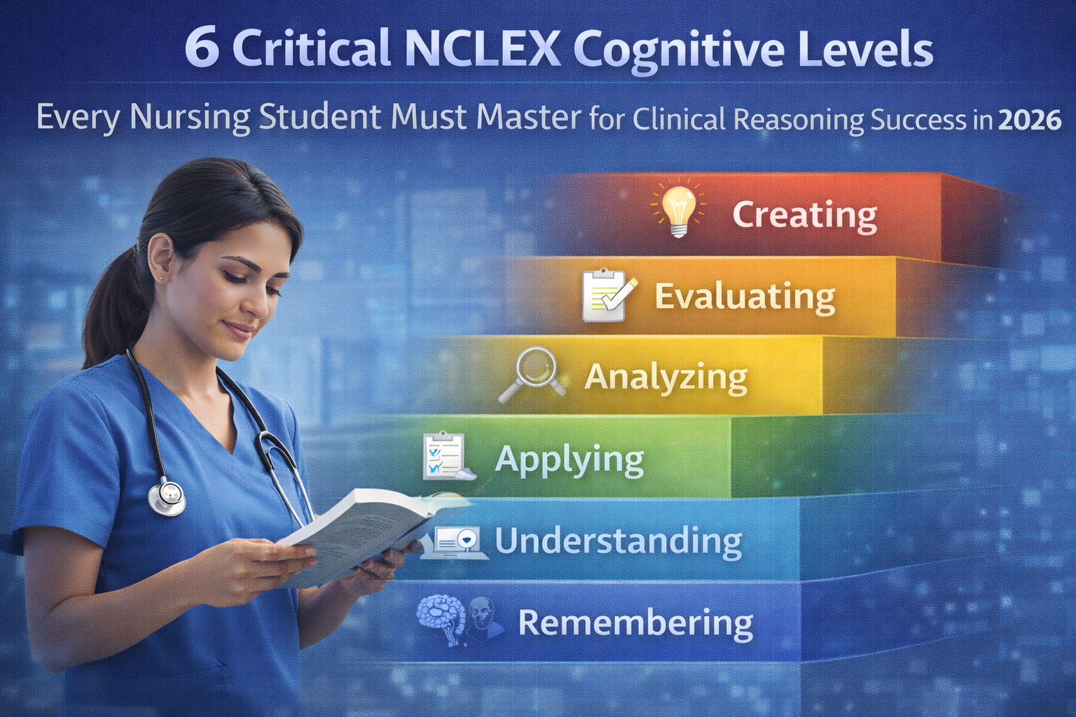 Master 6 Critical NCLEX Cognitive Levels Every Nursing Student Must Master for Clinical Reasoning Success in 2026.
