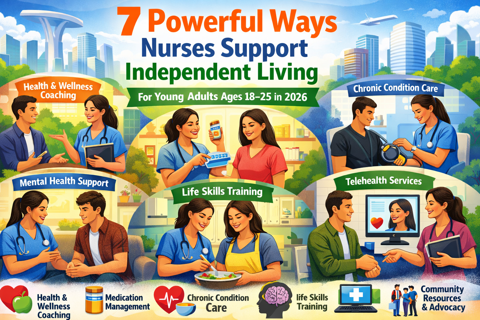 Discover 7 Powerful Ways Nurses Support Independent Living for Young Adults Ages 18–25 in 2026.