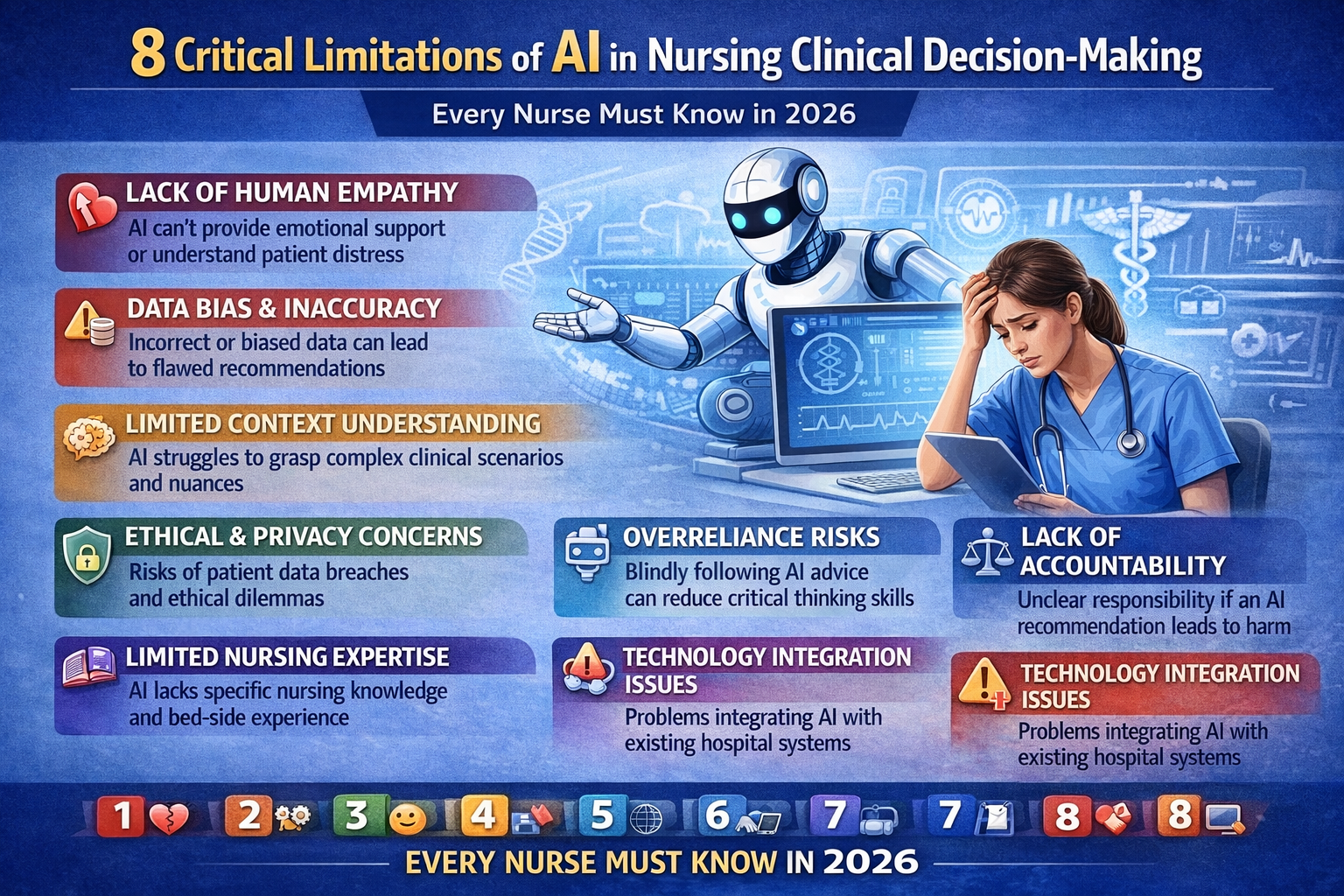 Explore 8 Critical Limitations of AI in Nursing Clinical Decision-Making Every Nurse Must Know in 2026.
