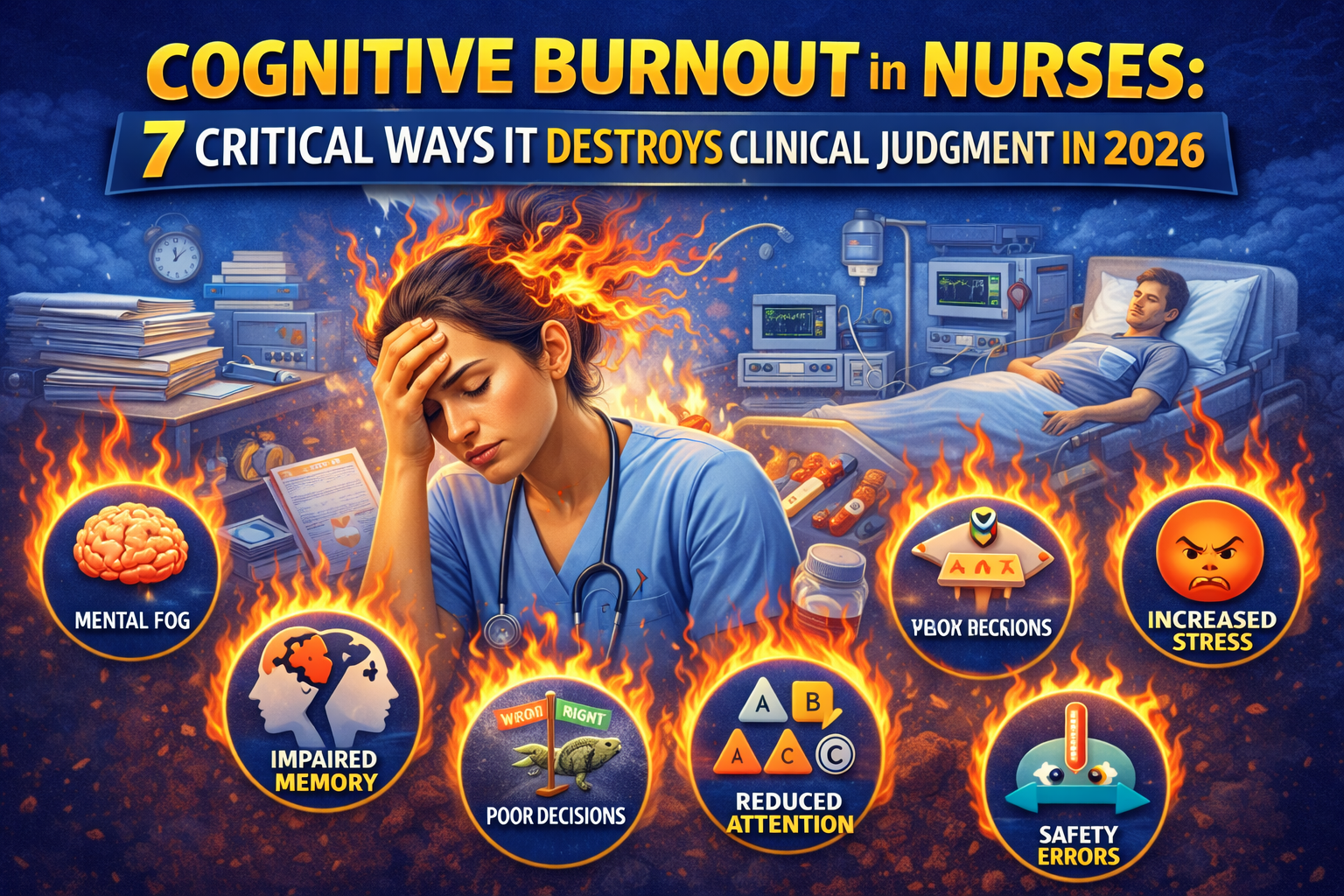 Discover Cognitive Burnout in Nurses: 7 Critical Ways It Destroys Clinical Judgment in 2026.