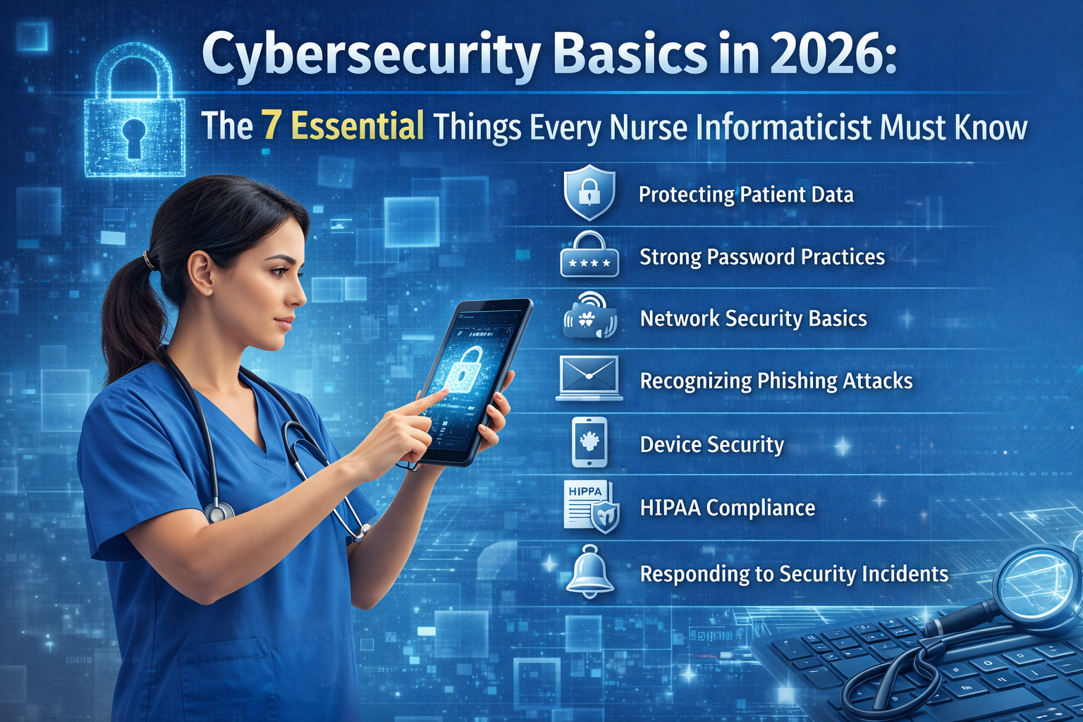 Discover Cybersecurity Basics in 2026: The 7 Essential Things Every Nurse Informaticist Must Know.