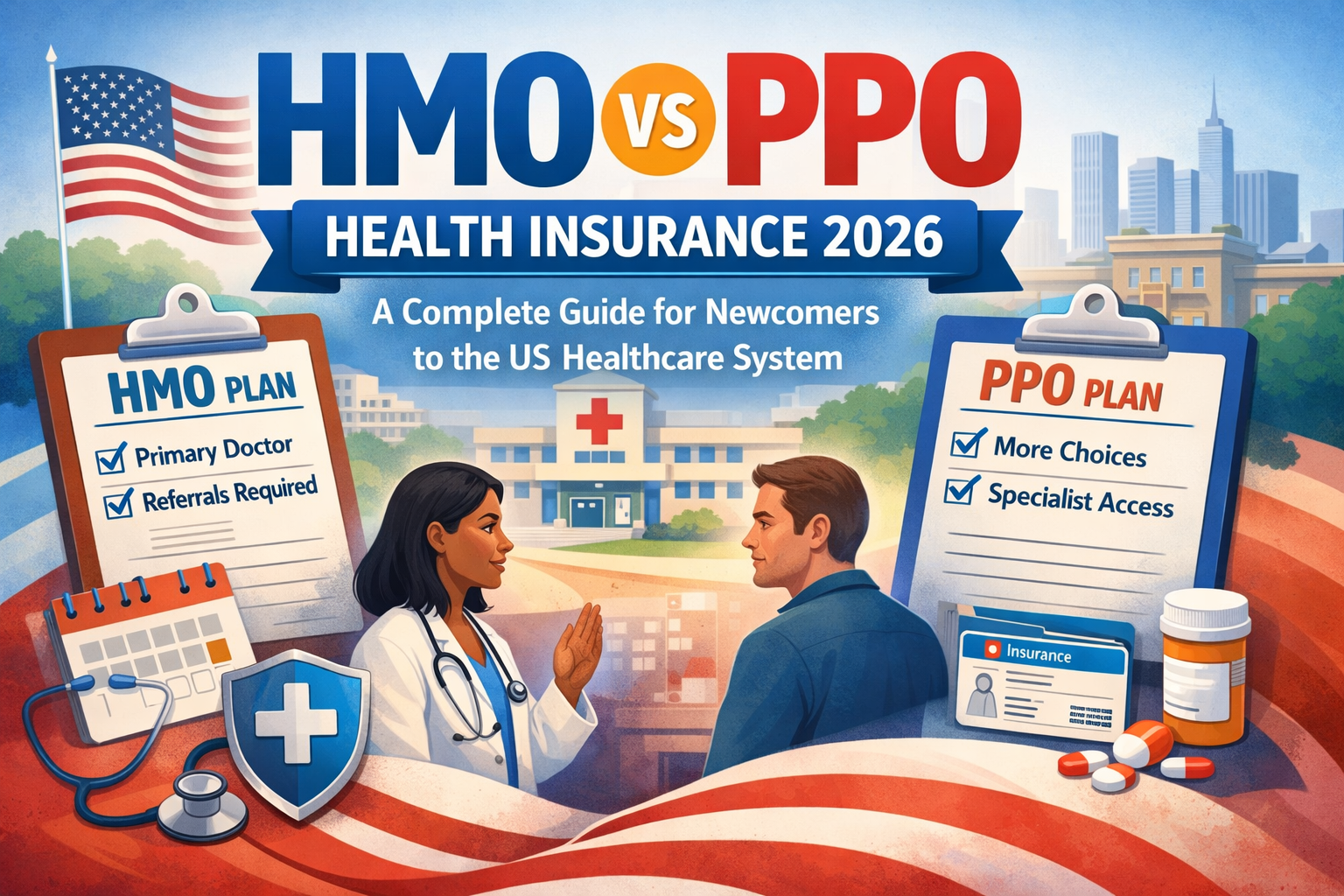 Discover HMO vs PPO Health Insurance 2026: A Complete Guide for Newcomers to the US Healthcare System.