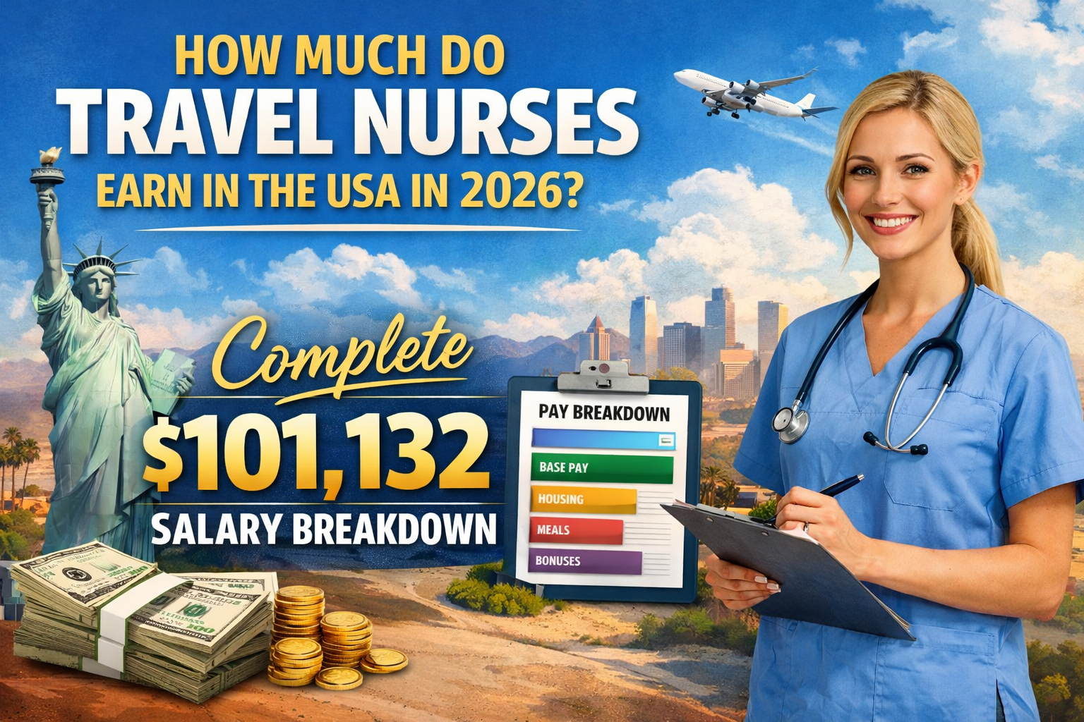 Explore How Much Do Travel Nurses Earn in the USA in 2026? Complete $101,132 Salary Breakdown.