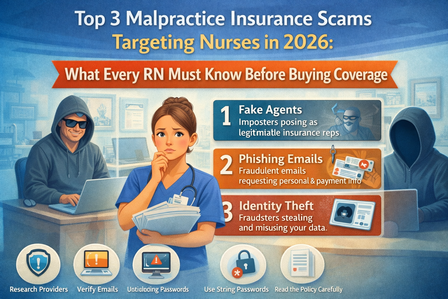 Discover Top 3 Malpractice Insurance Scams Targeting Nurses in 2026: What Every RN Must Know Before Buying Coverage.