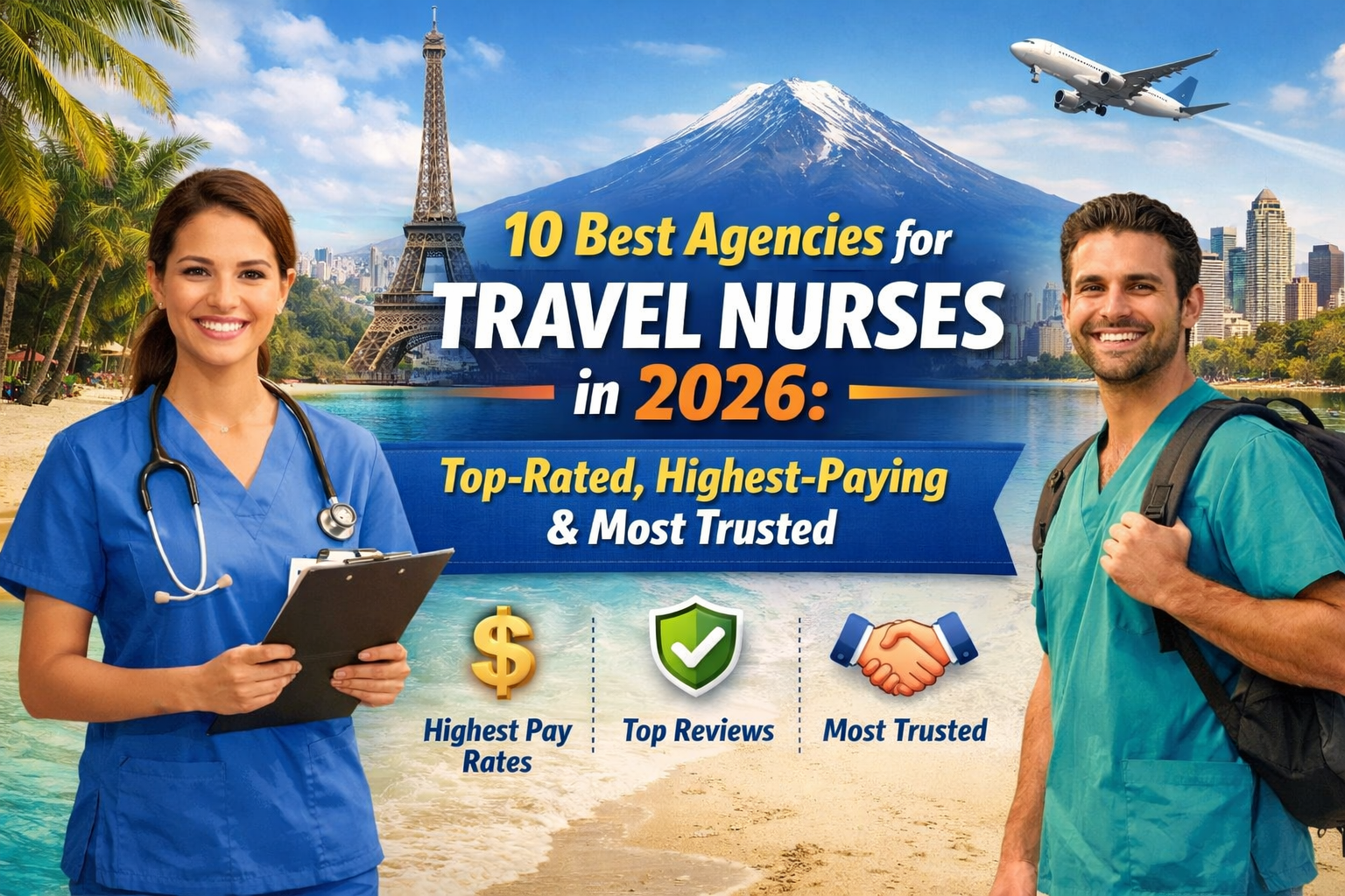 Discover the 10 Best Agencies for Travel Nurses in 2026: Top-Rated, Highest-Paying & Most Trusted.