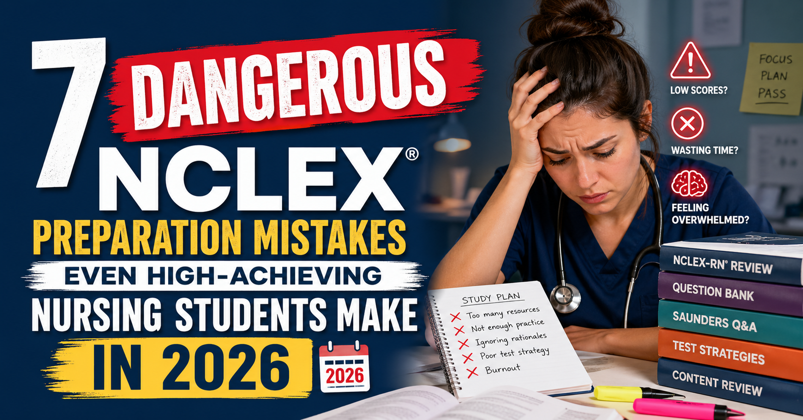 Explore 7 Dangerous NCLEX Preparation Mistakes Even High-Achieving Nursing Students Make in 2026.