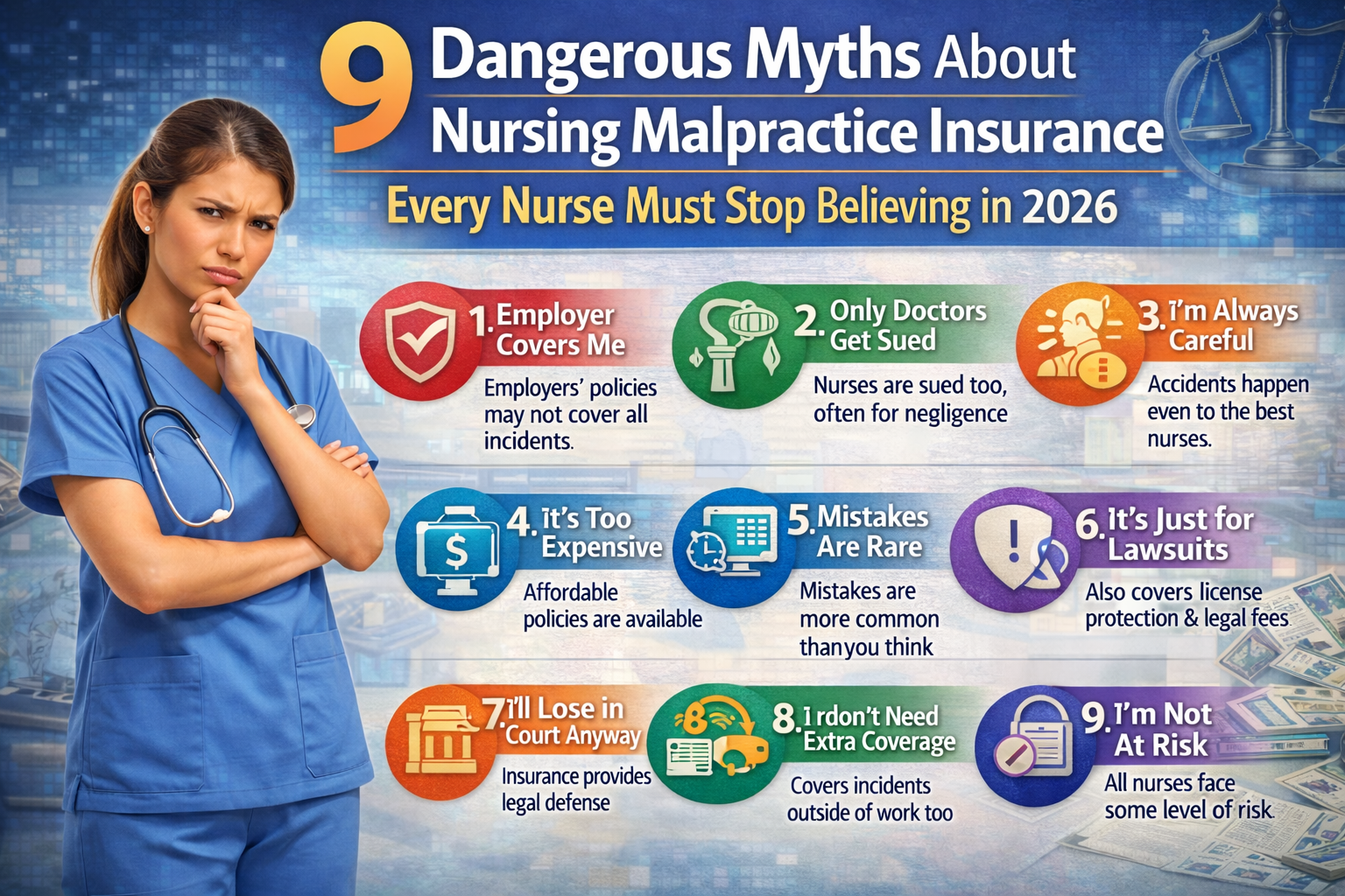 Discover 9 Dangerous Myths About Nursing Malpractice Insurance Every Nurse Must Stop Believing in 2026.