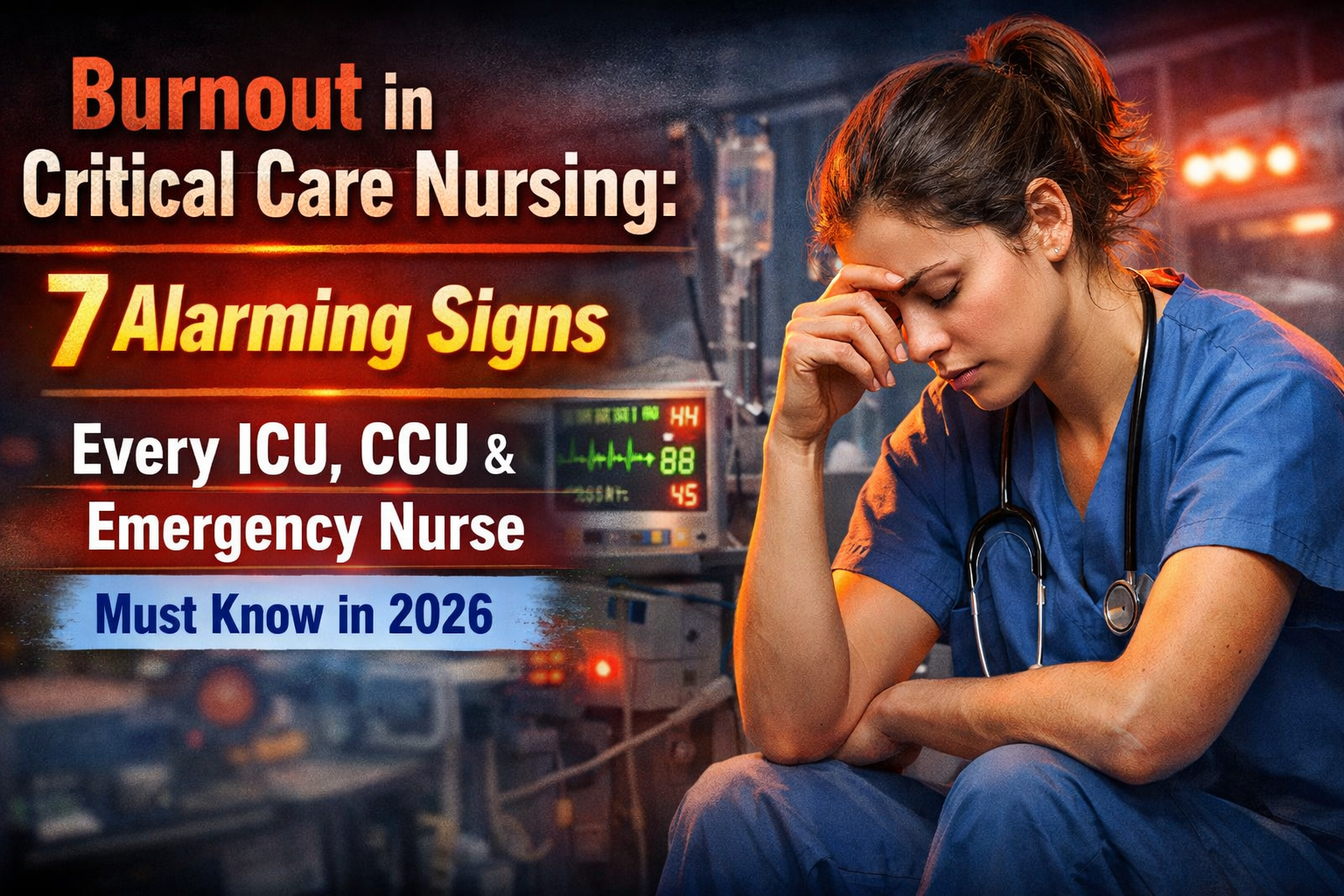 Discover Burnout in Critical Care Nursing: 7 Alarming Signs Every ICU, CCU & Emergency Nurse Must Know in 2026.