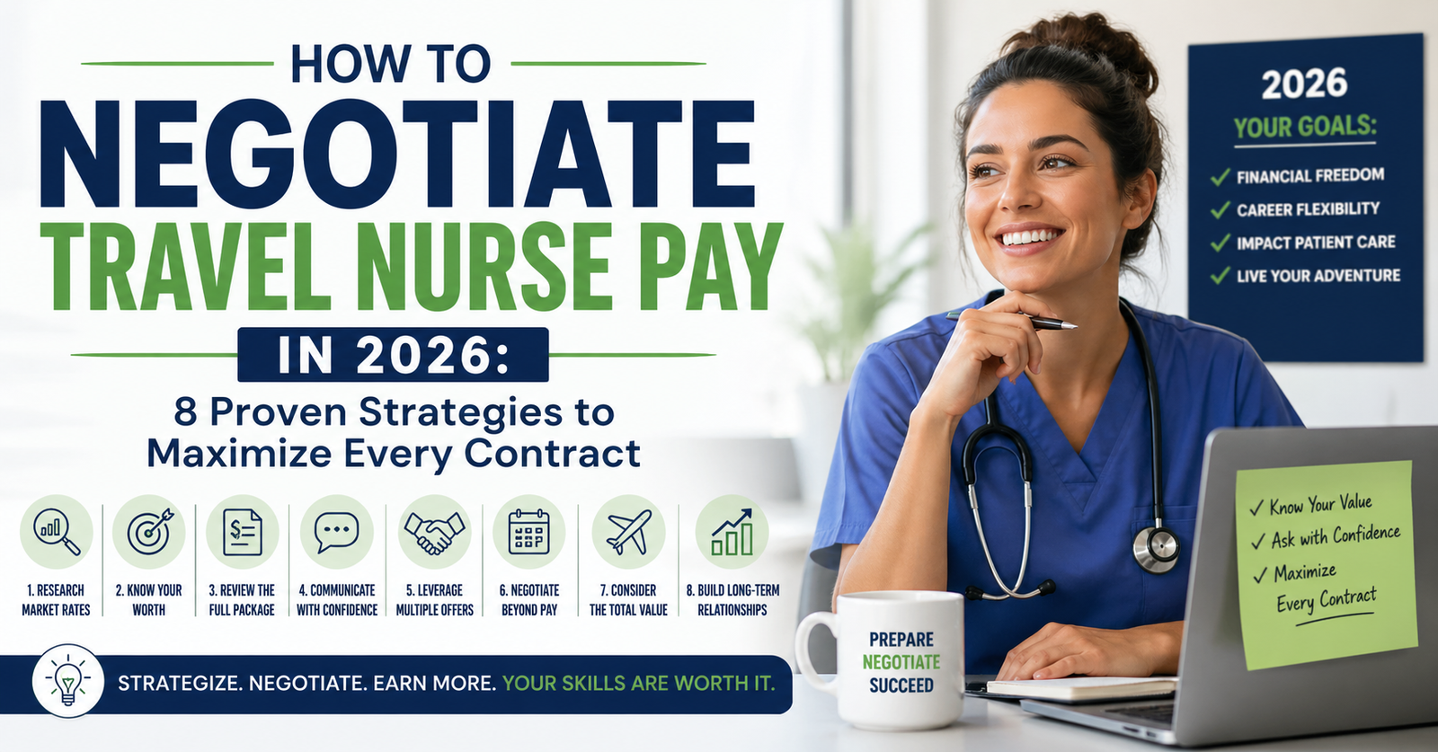 Learn the way How to Negotiate Travel Nurse Pay in 2026: 8 Proven Strategies to Maximize Every Contract.