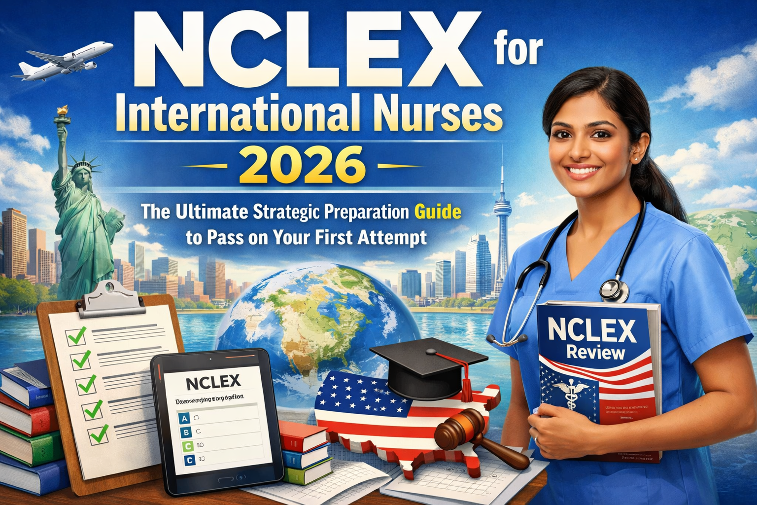 Master NCLEX for International Nurses 2026: The Ultimate Strategic Preparation Guide to Pass on Your First Attempt.