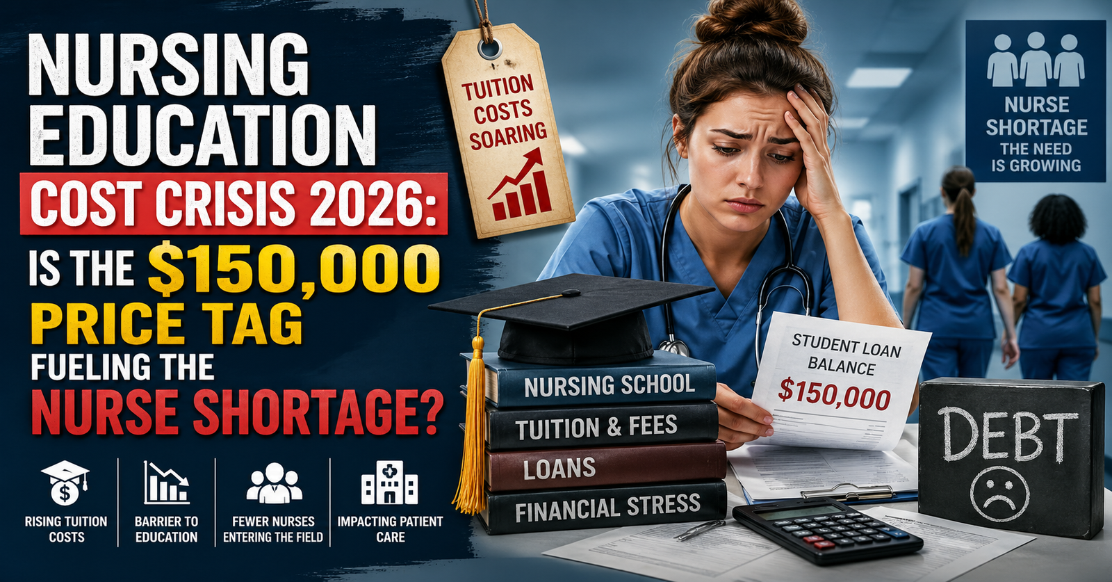 Explore Nursing Education Cost Crisis 2026: Is the $150,000 Price Tag Fueling the Nurse Shortage?