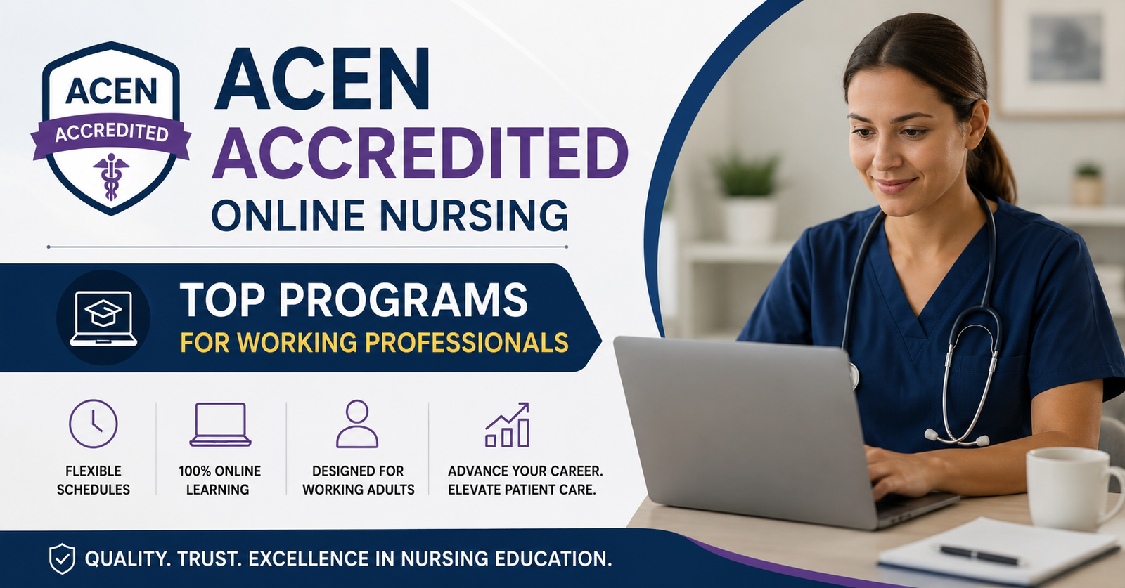 The excellent ACEN Accredited Online Nursing Top Programs for Working Professionals.