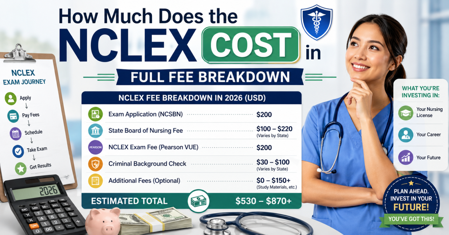 How Much Does the NCLEX Cost in 2026? A Complete Breakdown of Exam Fees - Nurses Educator