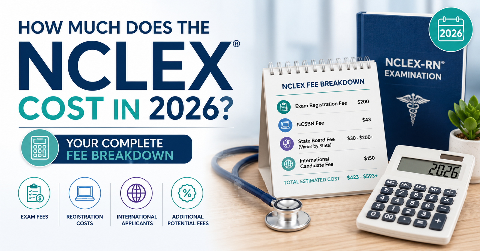 Find out How Much Does the NCLEX Cost in 2026? Your Complete Fee Breakdown.