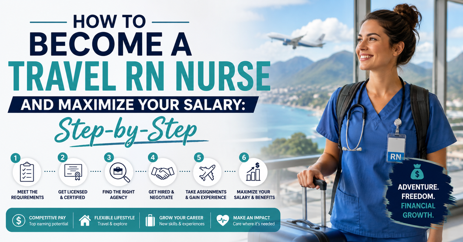 Learn precisely Step-by-Step: How to Become a Travel RN Nurse and Maximize Your Salary.