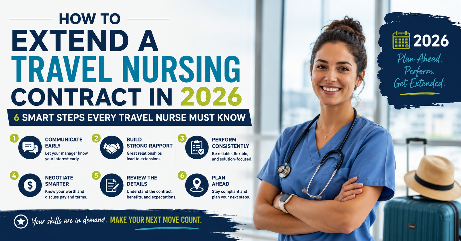 Learn How to Extend a Travel Nursing Contract in 2026: 6 Smart Steps Every Travel Nurse Must Know.