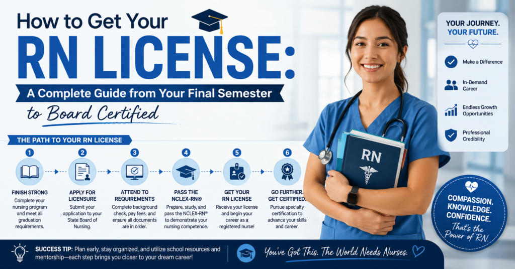 How to Get Your RN License: A Complete Guide from Your Final Semester ...