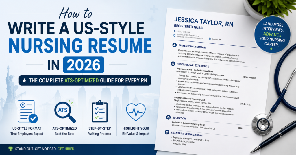Stat Rn Resume How to Write a US-Style Nursing Resume in 2026: The Complete ATS ...