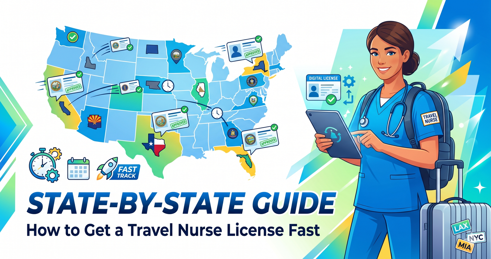Learn the State-by-State Guide: How to Get a Travel Nurse License Fast.