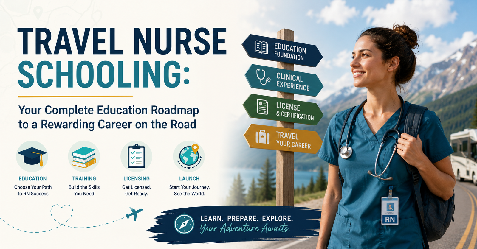 Explore the Travel Nurse Schooling: Your Complete Education Roadmap to a Rewarding Career on the Road.
