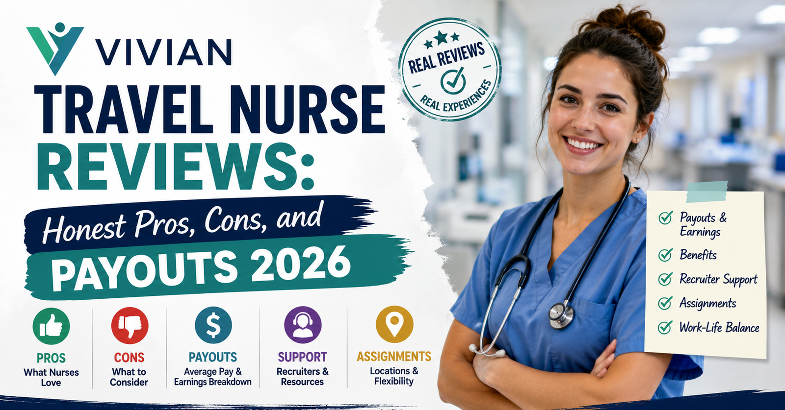 Read sincere Vivian Travel Nurse Reviews: Honest Pros, Cons, and Payouts 2026.