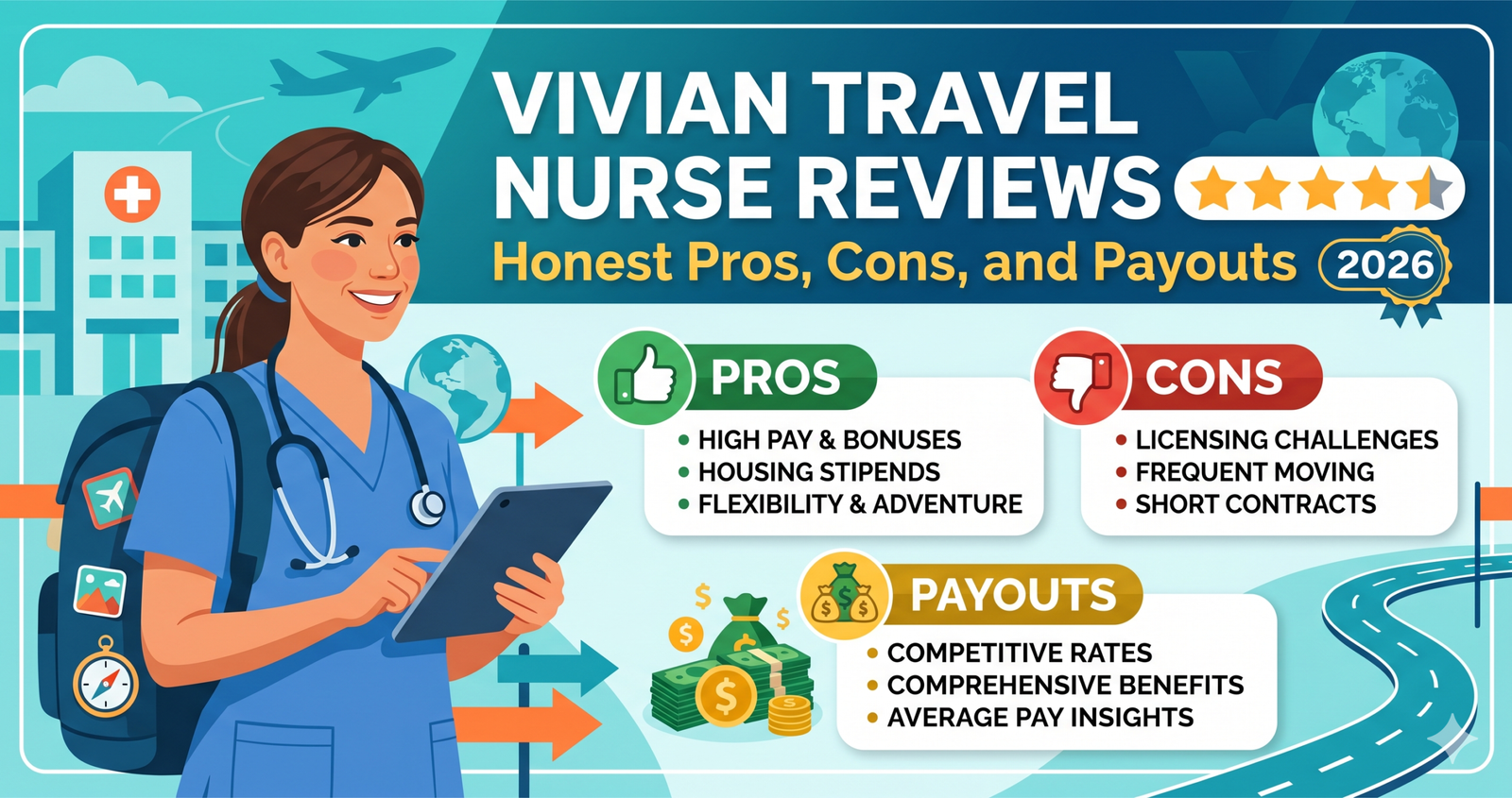 Read sincere Vivian Travel Nurse Reviews: Honest Pros, Cons, and Payouts 2026.