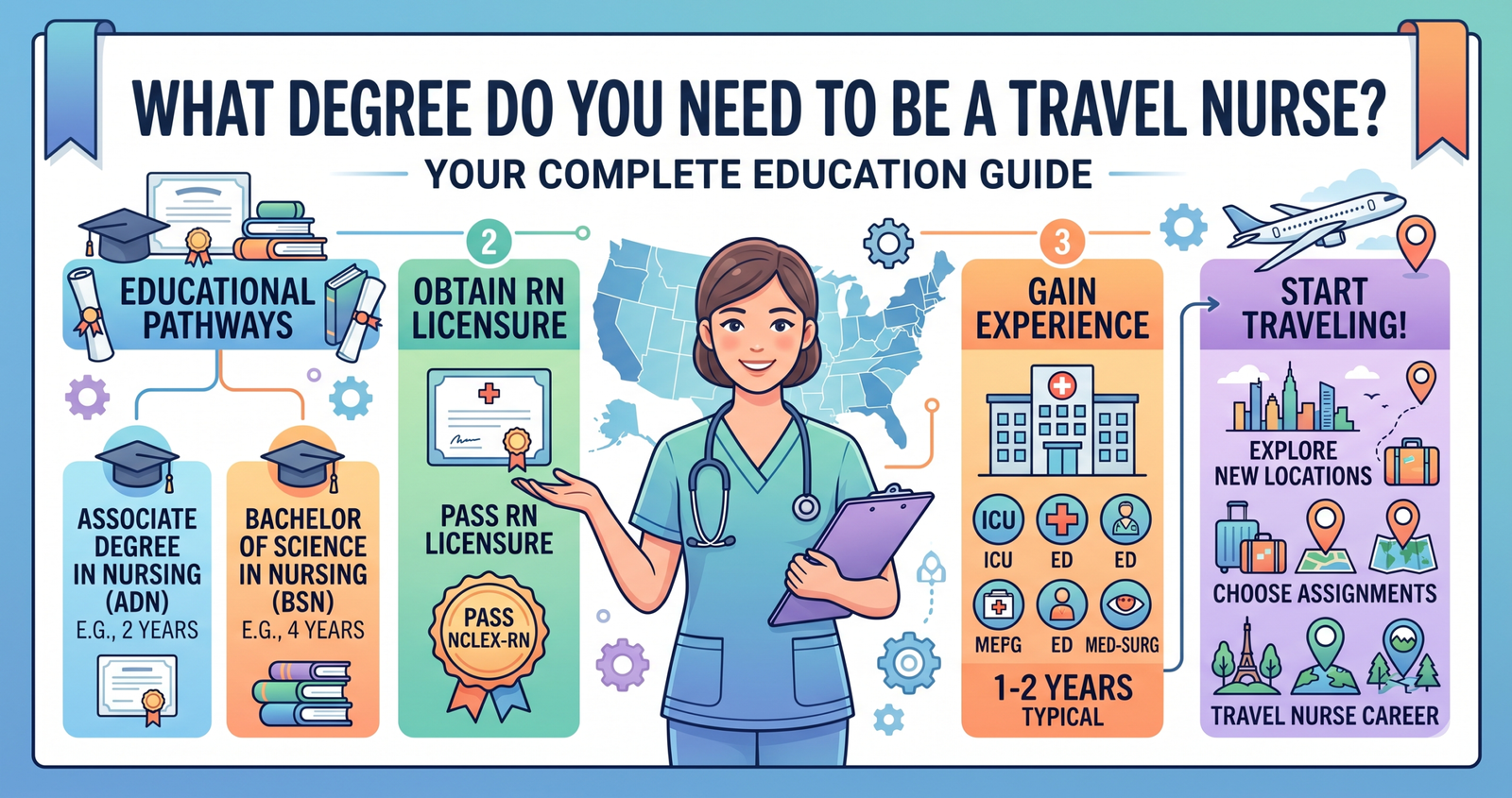 Wondering What Degree Do You Need to Be a Travel Nurse? Your Complete Education Guide.