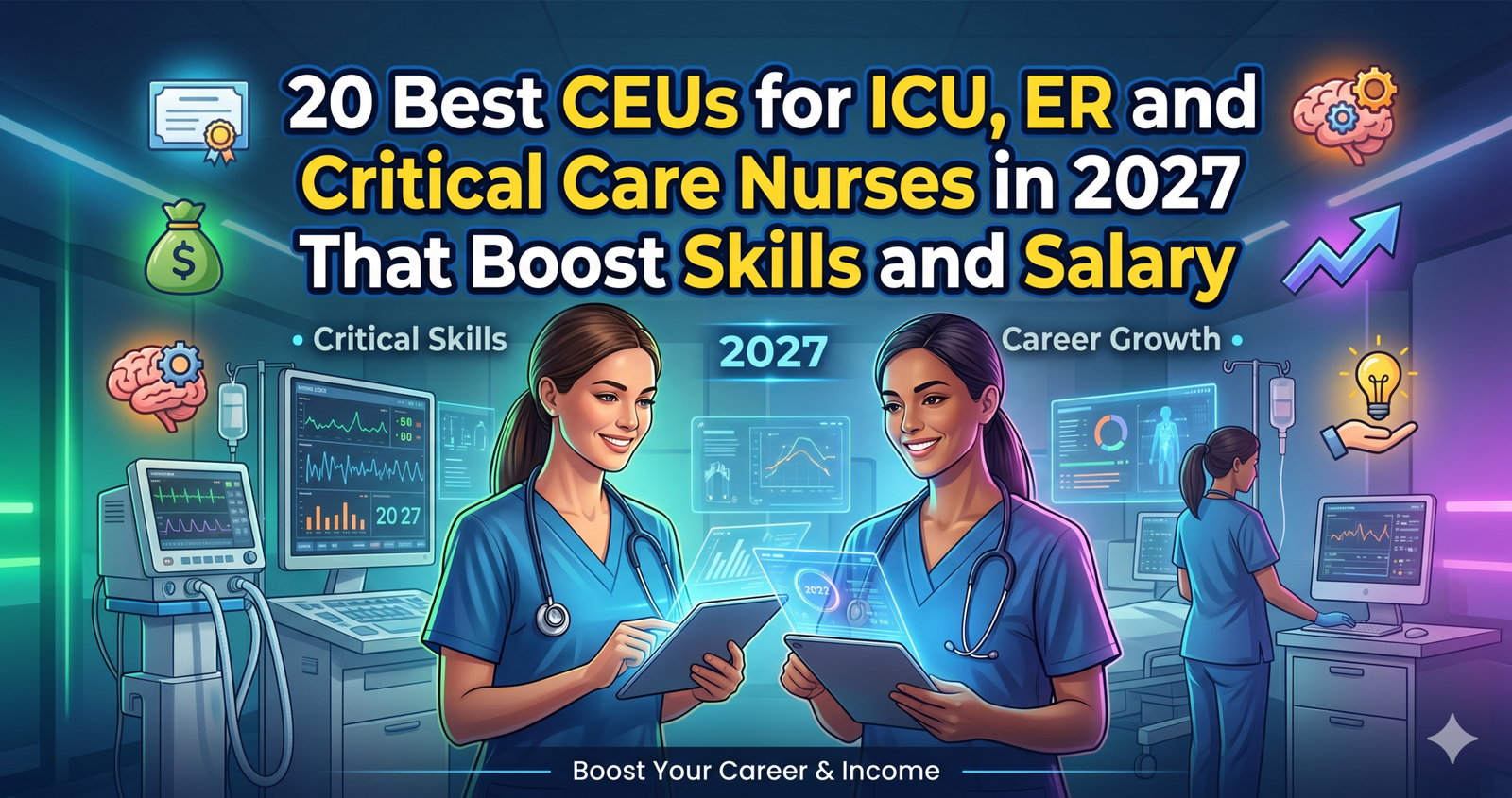 Discover the 20 Best CEUs for ICU, ER and Critical Care Nurses in 2027 That Boost Skills and Salary.