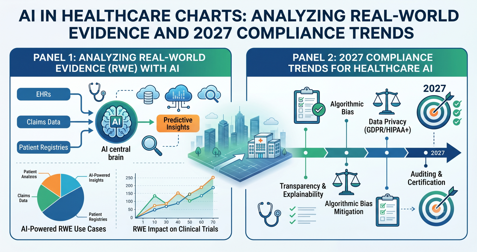 Explore how AI in Healthcare Charts: Analyzing Real-World Evidence and 2027 Compliance Trends.
