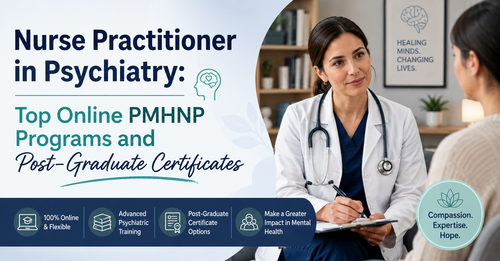 Explore the Nurse Practitioner in Psychiatry: Top Online PMHNP Programs and Post-Graduate Certificates.