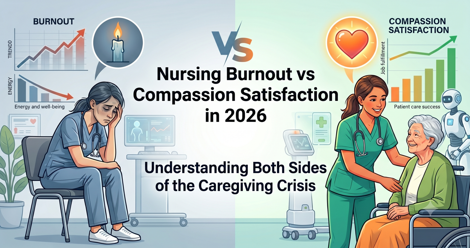 Explore Nursing Burnout vs Compassion Satisfaction in 2026: Understanding Both Sides of the Caregiving Crisis.