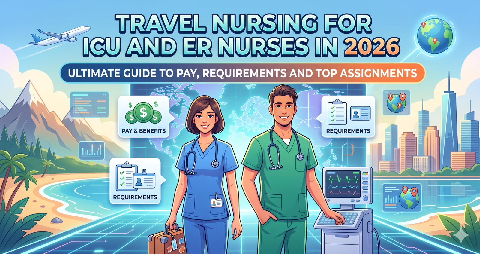 Explore Travel Nursing for ICU and ER Nurses in 2026: Ultimate Guide to Pay, Requirements and Top Assignments.