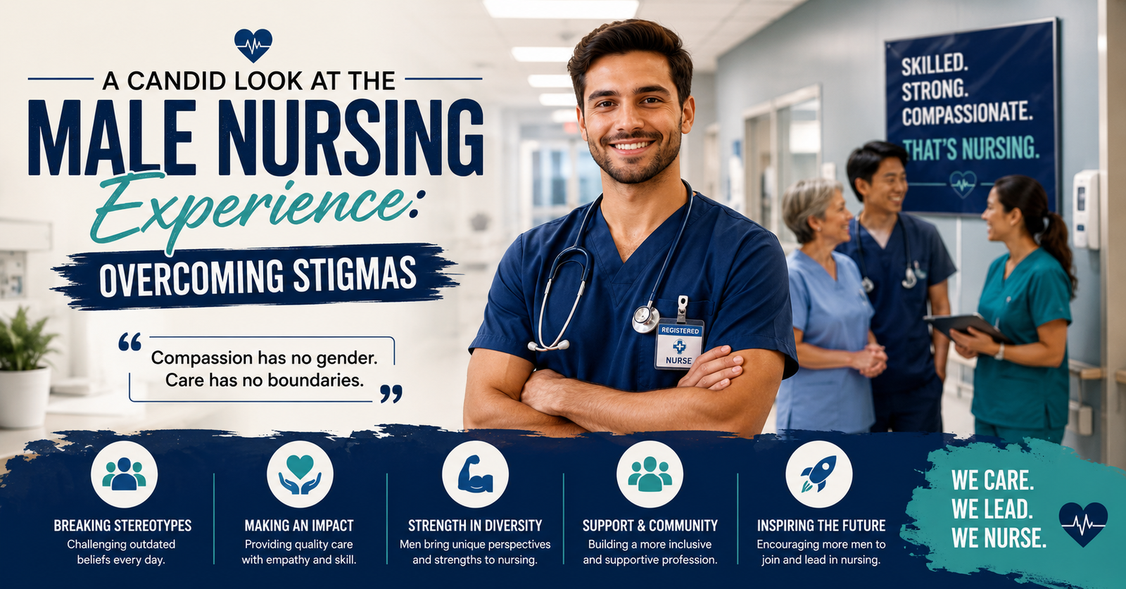 A candid has an Overcoming Stigmas: A Candid Look at the Male Nursing Experience.