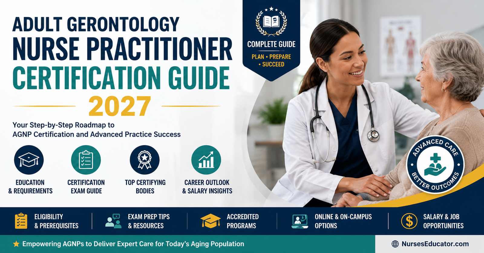 An entire Adult Gerontology Nurse Practitioner Certification Guide 2027.