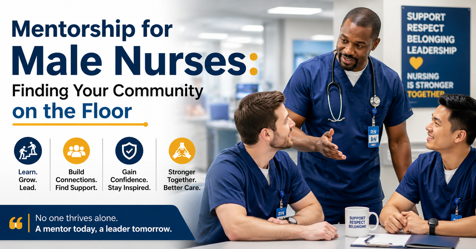 Discover how Mentorship for Male Nurses: Finding Your Community on the Floor.
