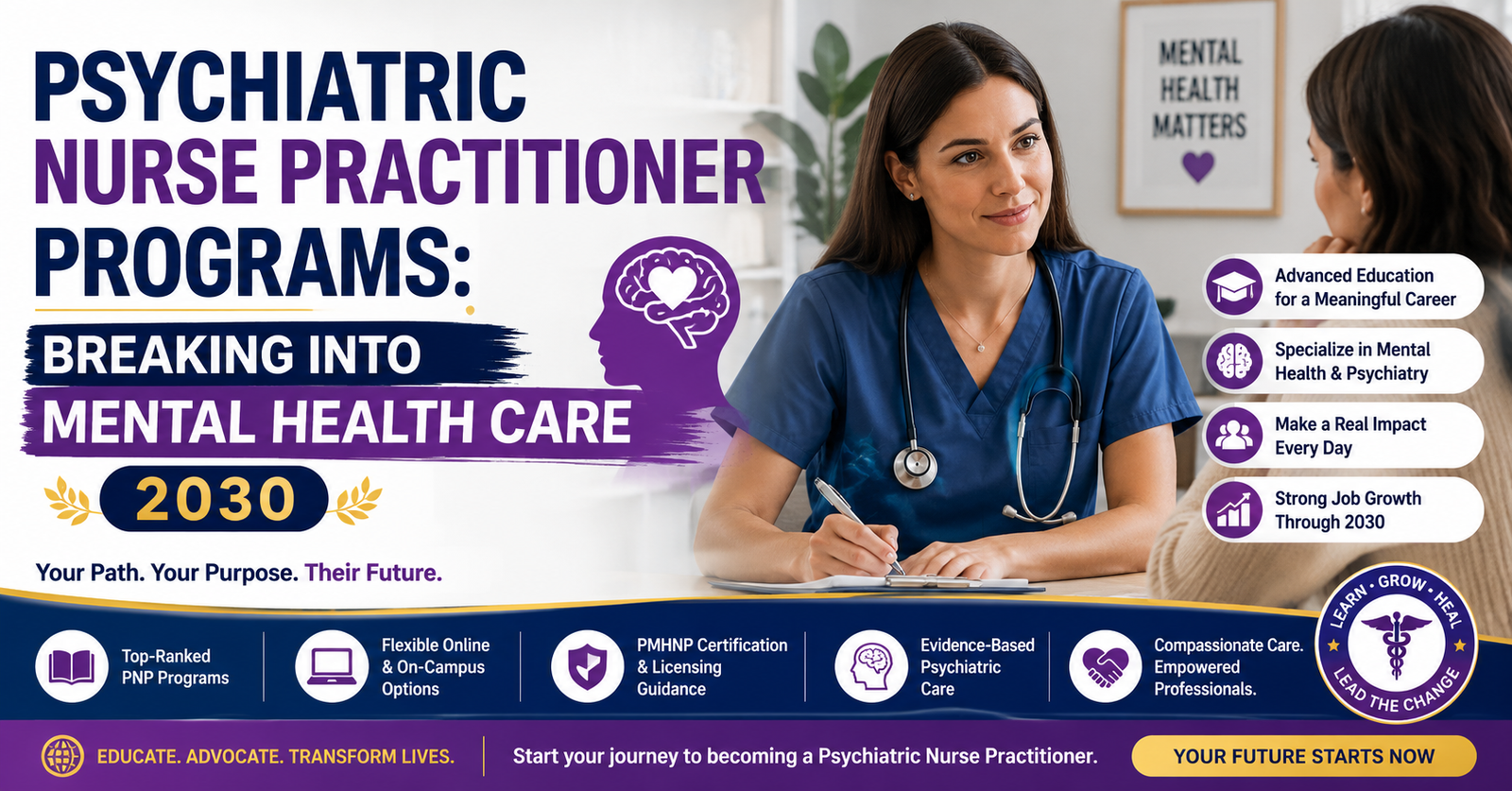 Explore Psychiatric Nurse Practitioner Programs: Breaking into Mental Health Care 2030.