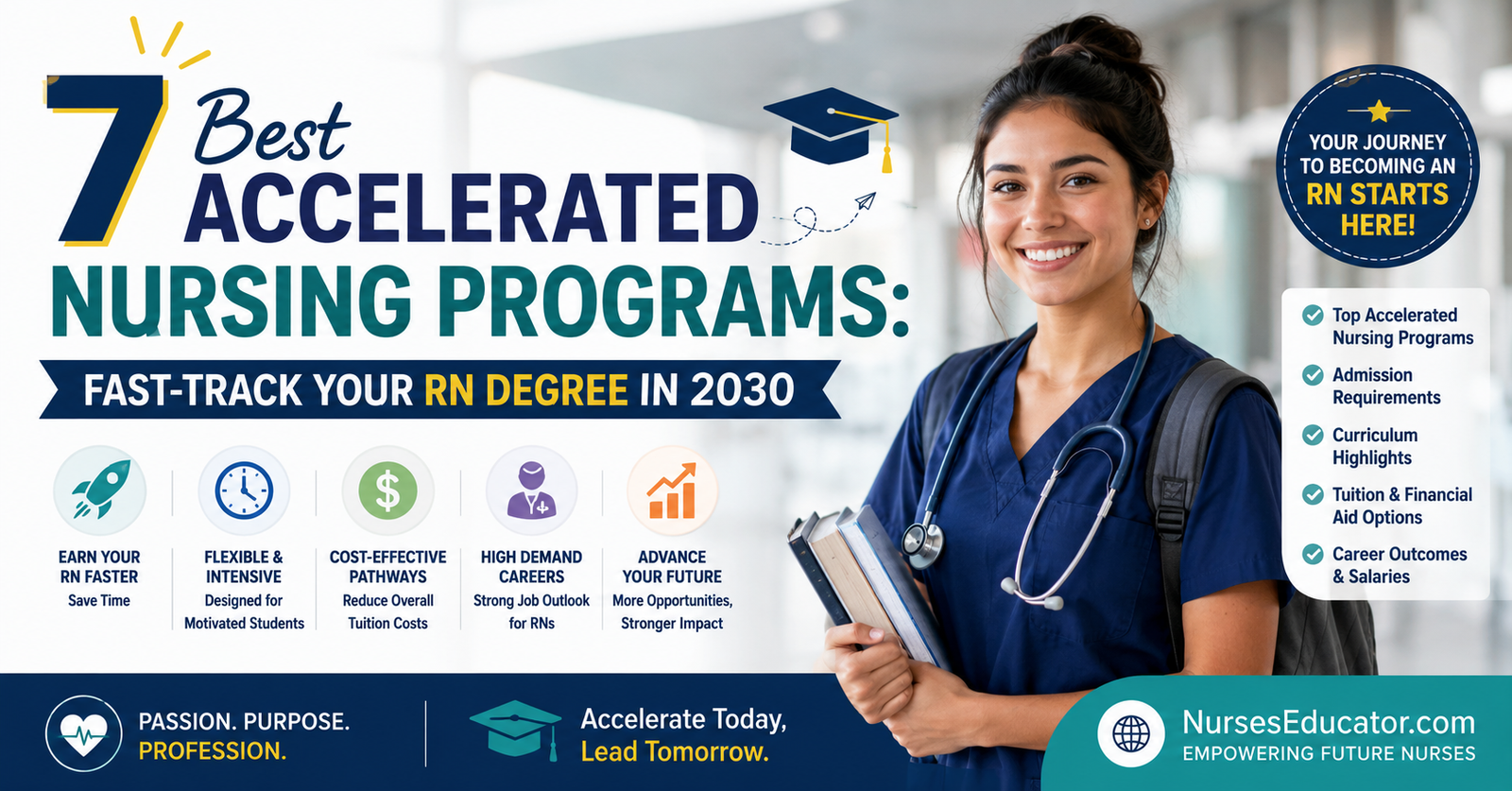 Discover the 7 Best Accelerated Nursing Programs in 2030: Fast-Track Your RN Degree.