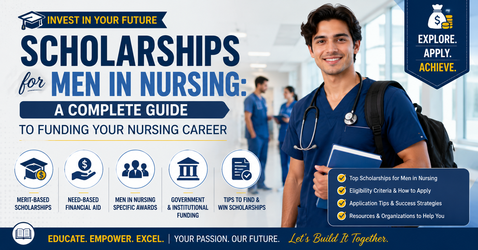 Discover Scholarships for Men in Nursing: A Complete Guide to Funding Your Nursing Career.