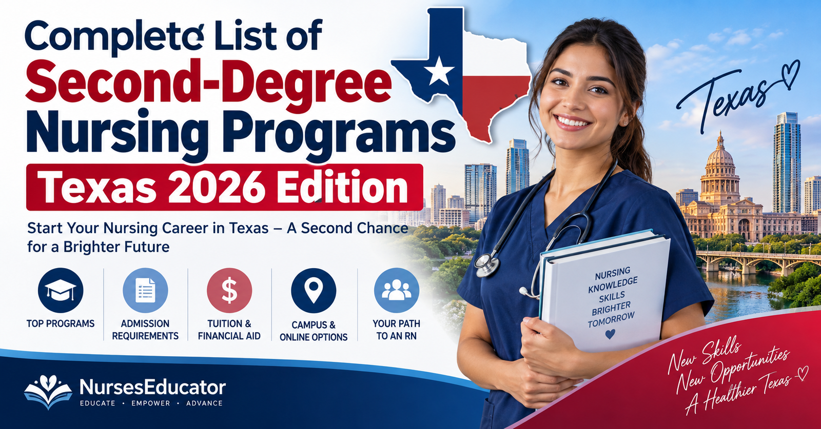 Explore the Complete List of Second-Degree Nursing Programs Texas 2026 Edition.
