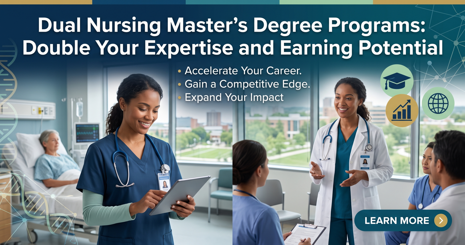 Explore Dual Nursing Masters Degree Programs: Double Your Expertise and Earning Potential.