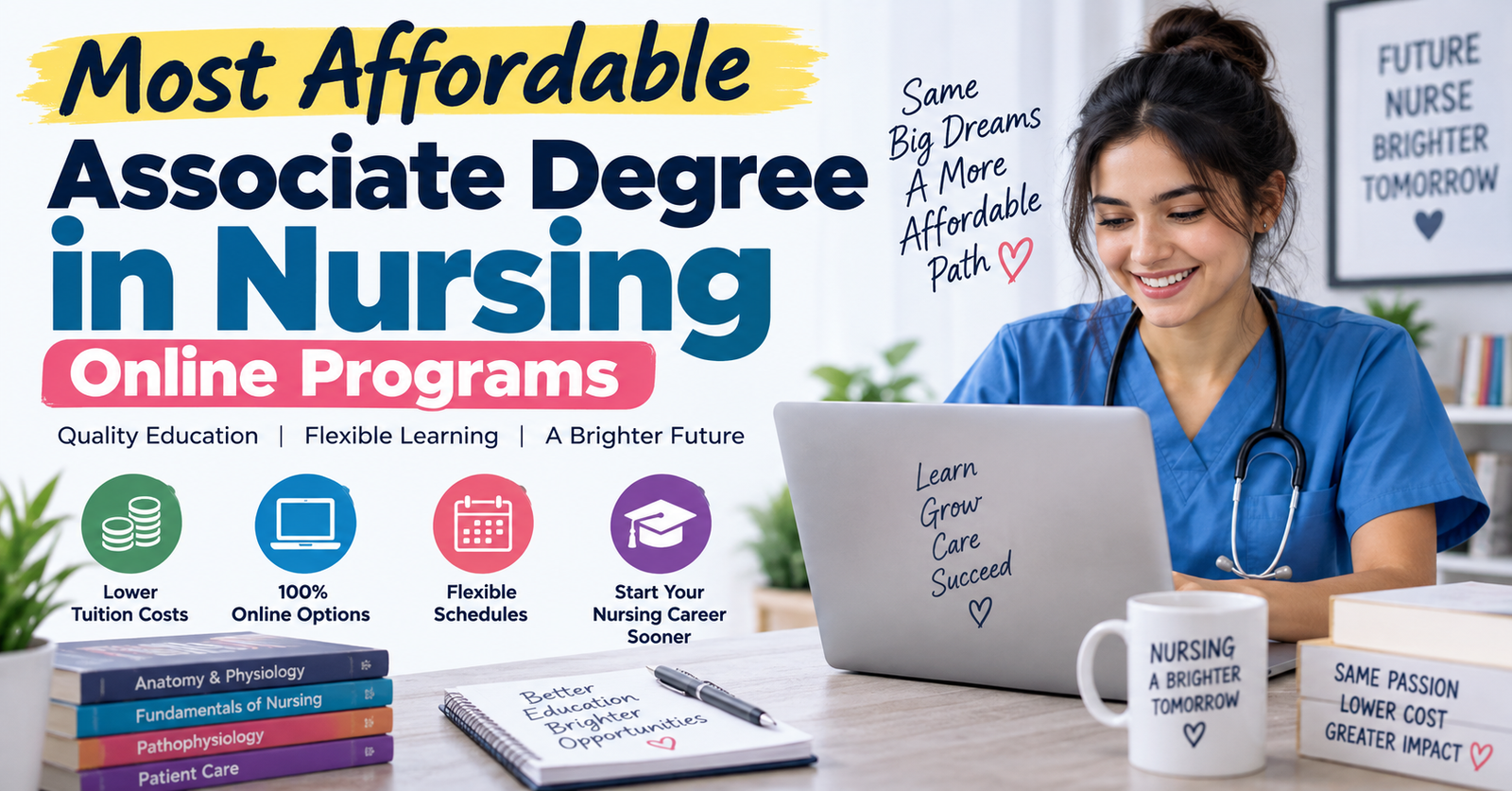 Explore the Most Affordable Associate Degree in Nursing Online Programs.