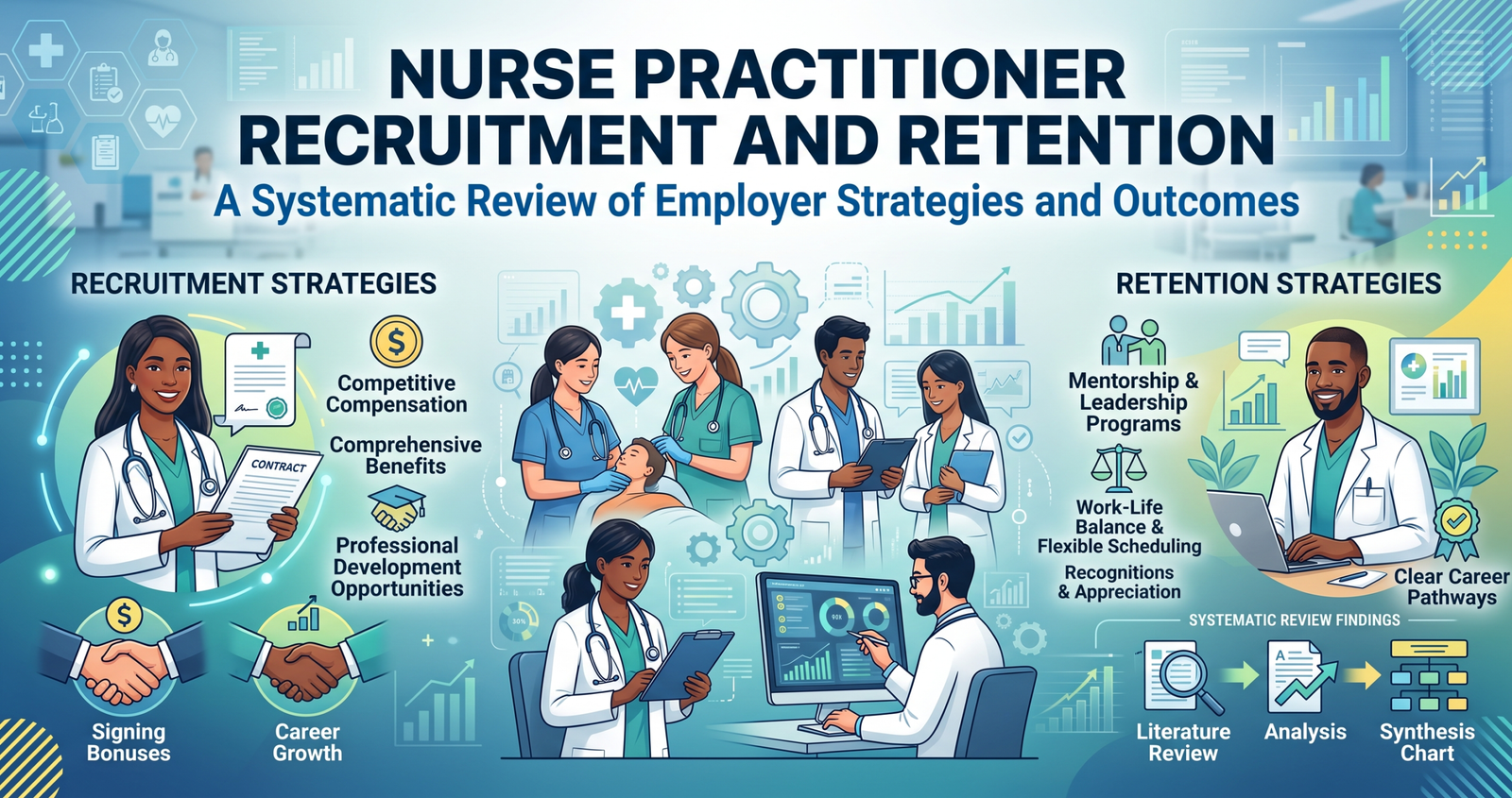 A systematic study Nurse Practitioner Recruitment and Retention: A Systematic Review of Employer Strategies and Outcomes.