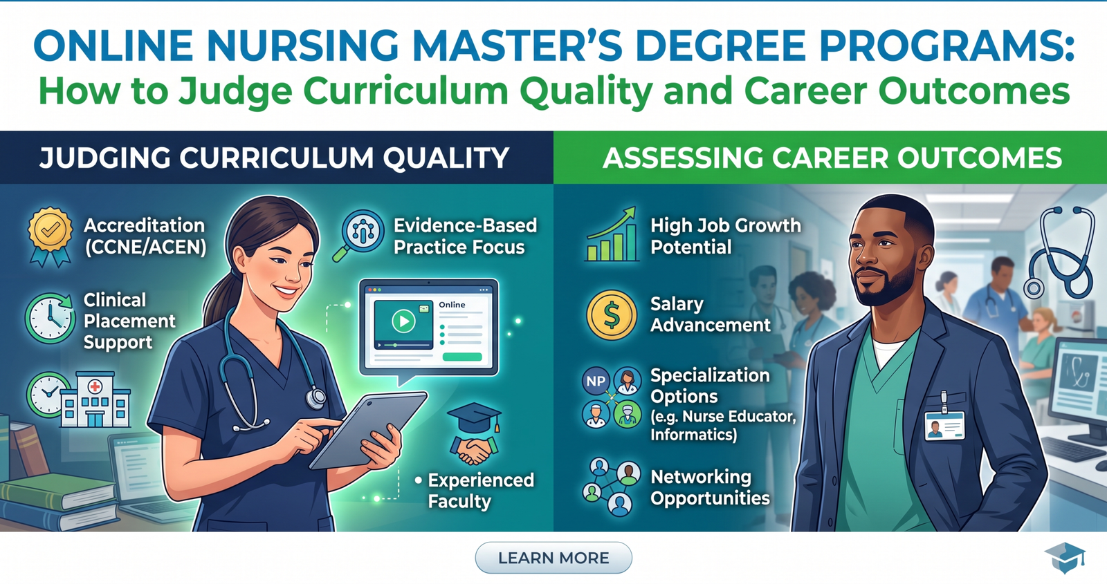 How to attain Online Nursing Master's Degree Programs: How to Judge Curriculum Quality and Career Outcomes.