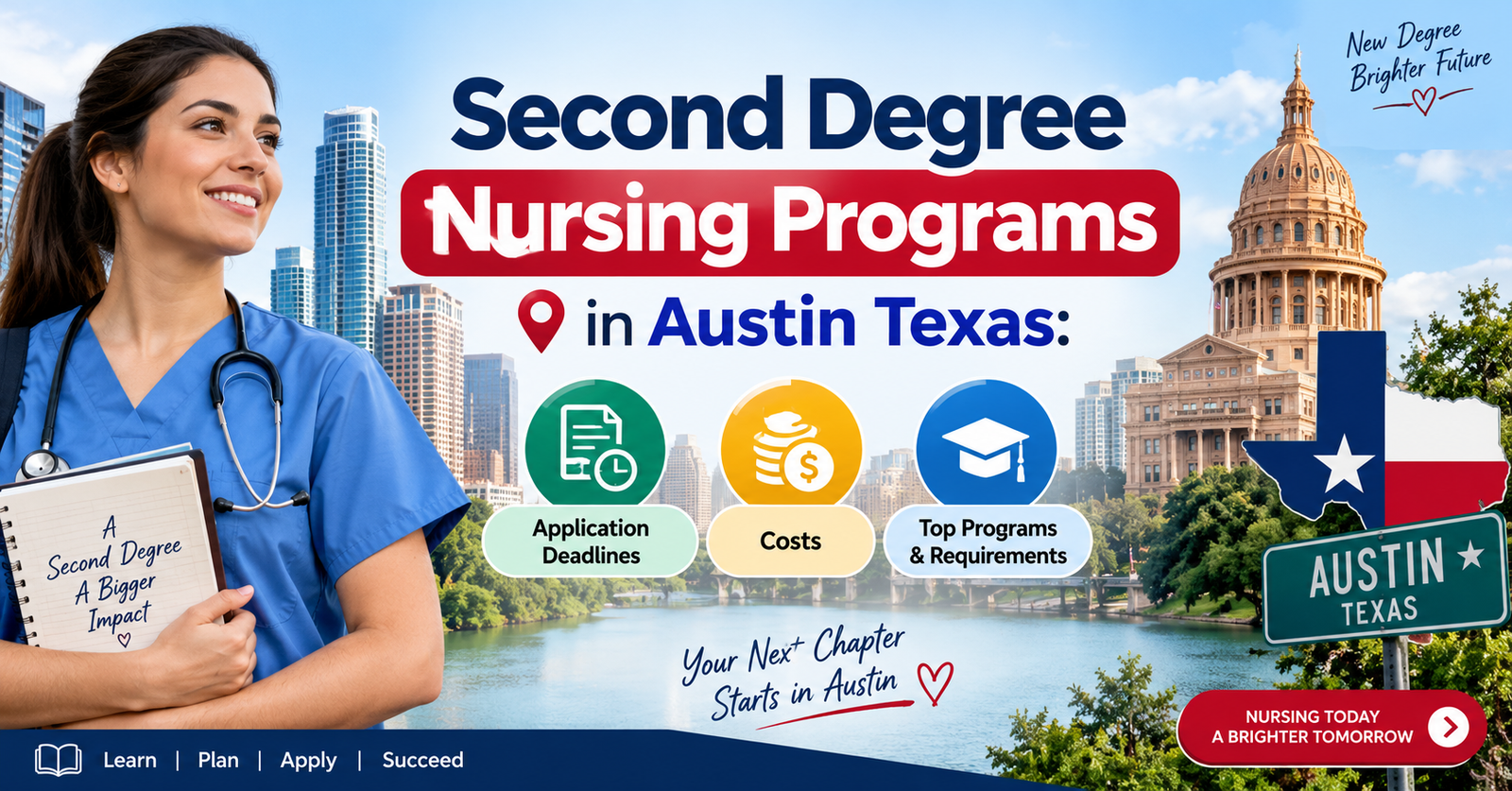 Explore Second Degree Nursing Programs in Austin Texas: Application Deadlines Costs.