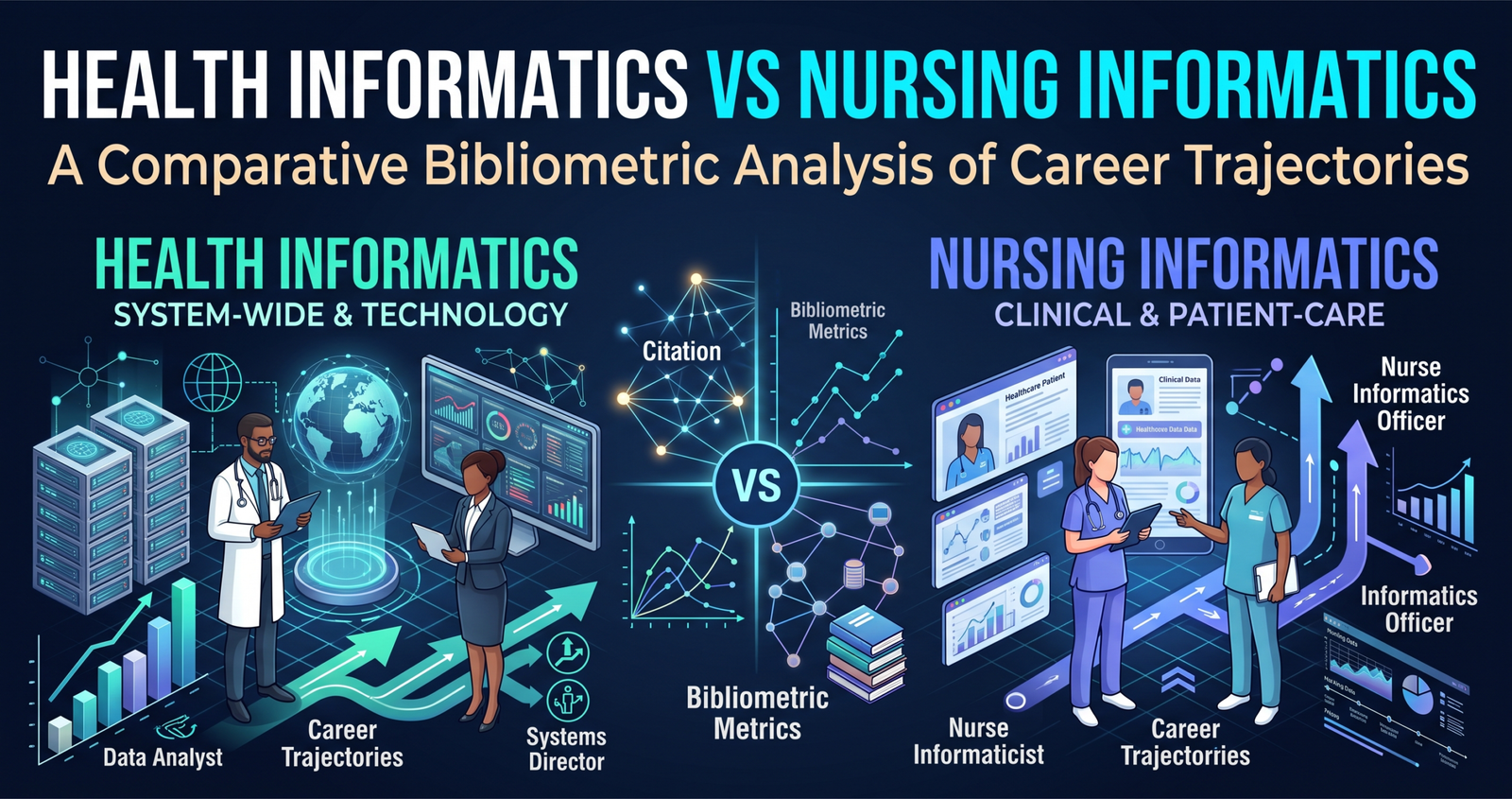 Explore Health Informatics vs. Nursing Informatics: A Comparative Bibliometric Analysis of Career Trajectories.